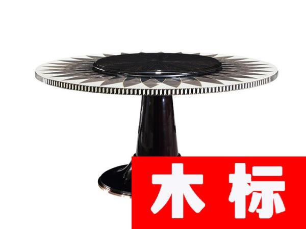 輕奢 意大利風(fēng)格輕奢餐廳大理石面圓餐桌1812